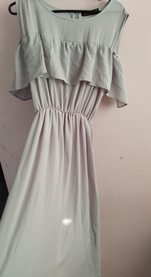 Gri Salaş Uzun Elbise - Görsel 2