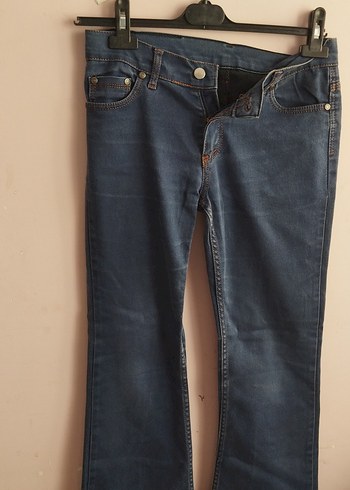 lacivert İspanyol paça pantolon - Görsel 3