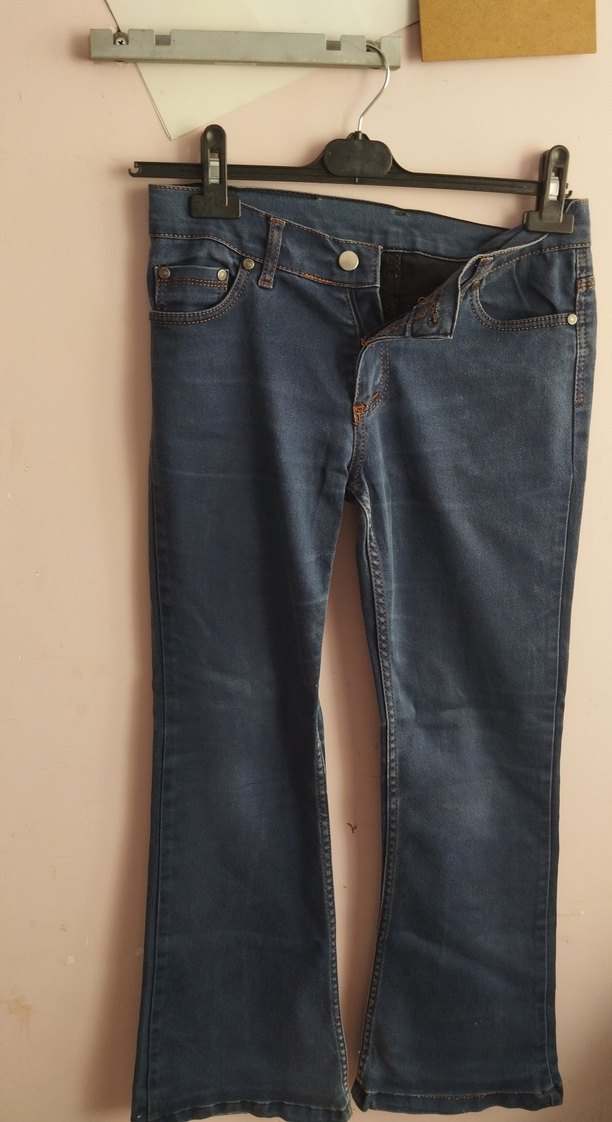 lacivert İspanyol paça pantolon - Görsel 3