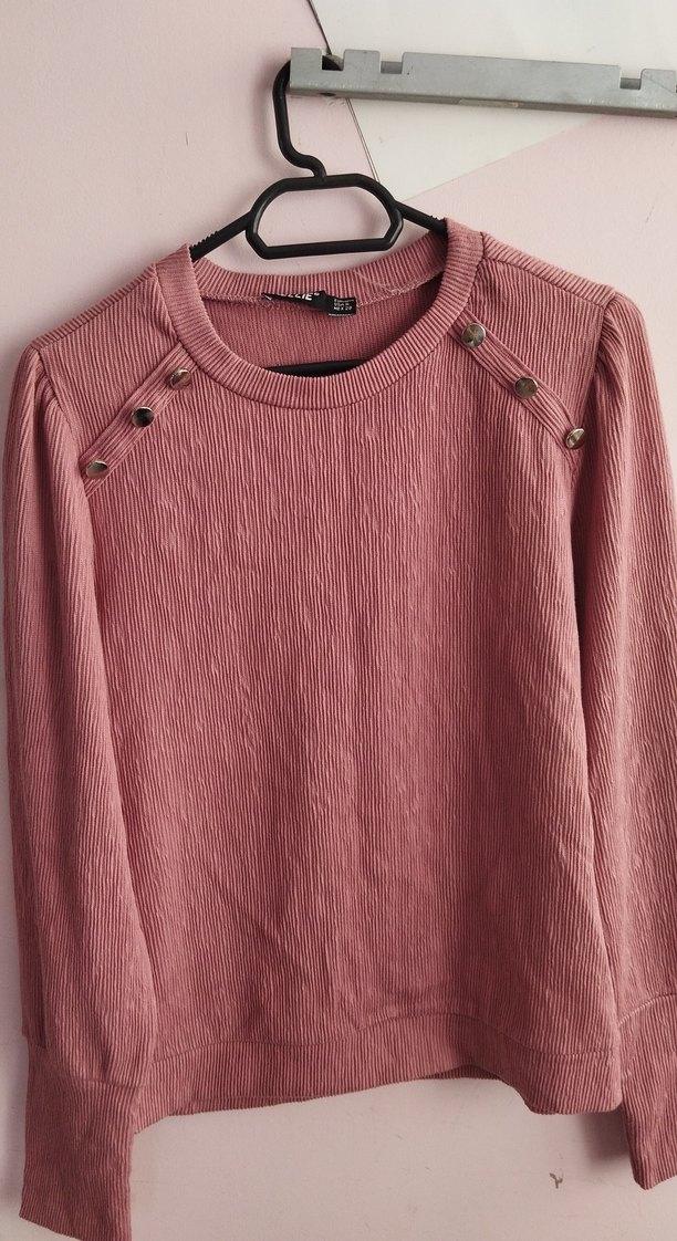 Pembe Kadın Balıkçı Yaka Triko Kazak - Görsel 2