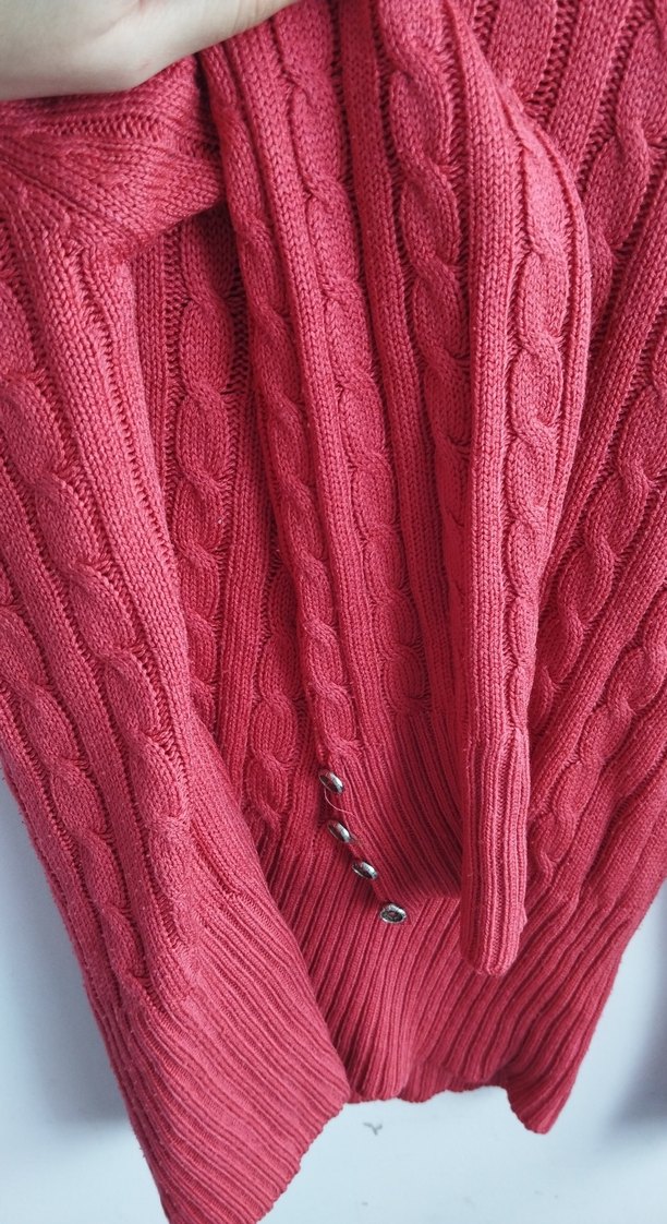 Pembe Örgü Kadın Uzun Kollu Triko - Görsel 3