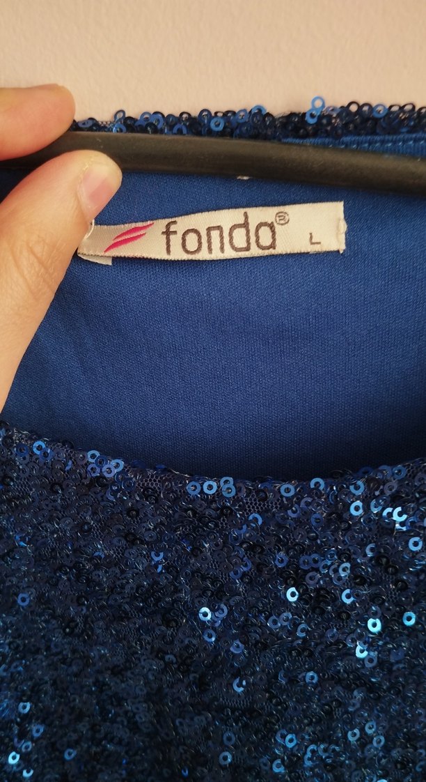 Parlak Mavi Uzun Abiye Elbise - Görsel 2