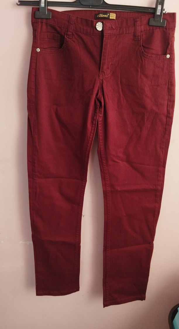 Bordo pantolon - Görsel 3