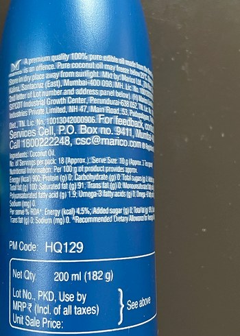 Parachute Hindistan Cevizi Yağı (200 ml) - Görsel 3