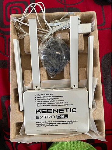 Diğer Keenetic Extra Dsl AC1200 5G Modem Router