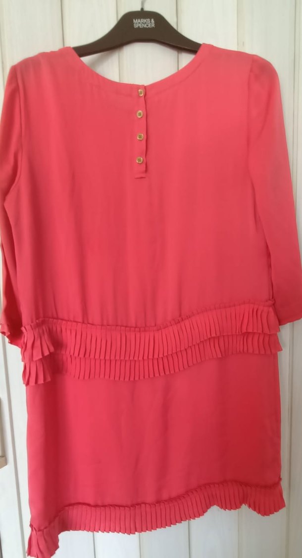 H&M Pembe Pilili özel gün ve iş elbise - Görsel 2