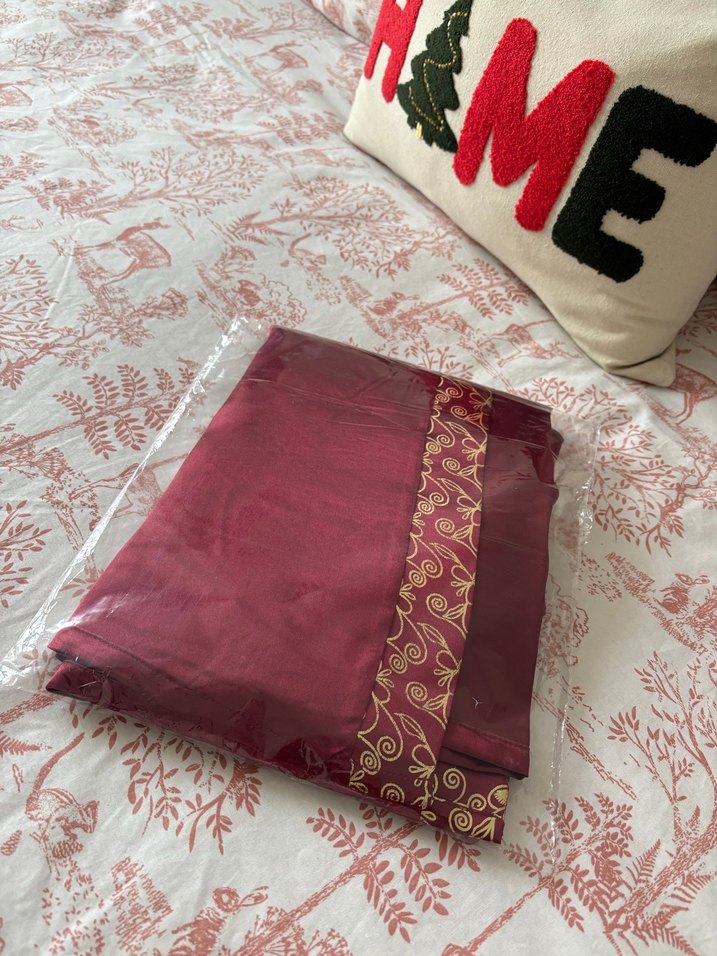Bordo İşlemeli Sabahlık - Görsel 4
