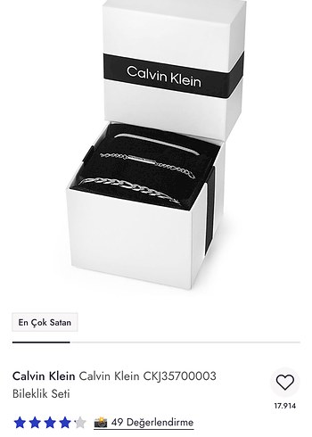 Calvin Klein Gümüş Erkek Bileklik Seti