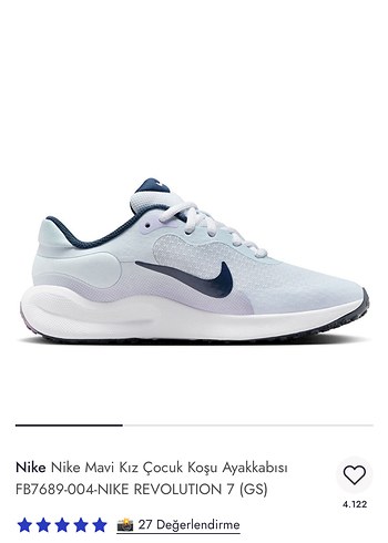Nike Revolution 7 GS Beyaz Sneaker