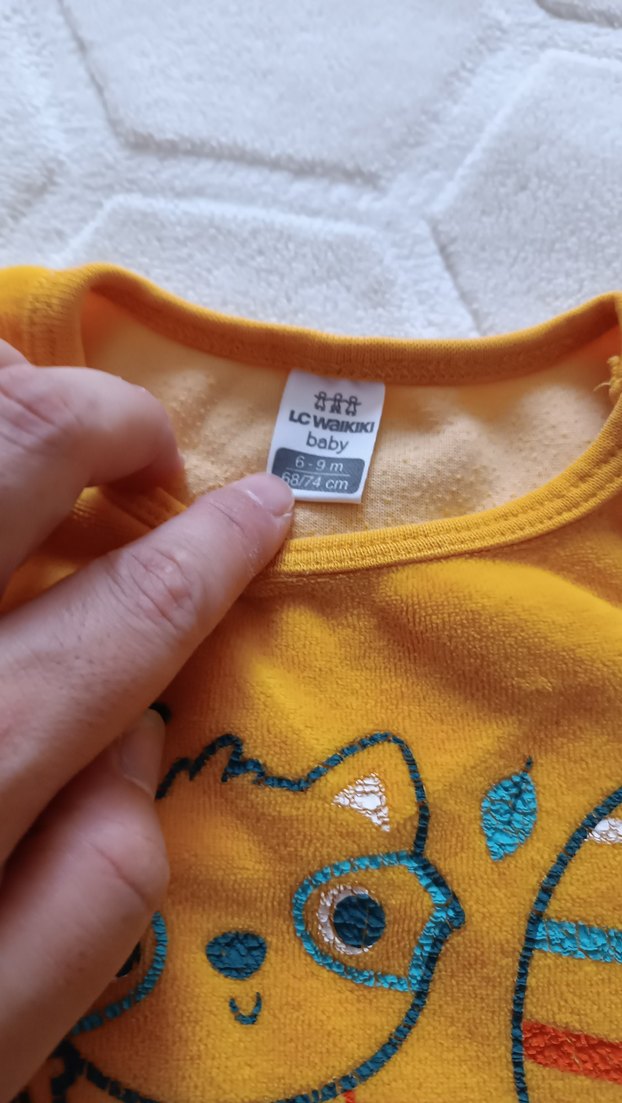 Sarı Baskılı Bebek Tulum - Görsel 2