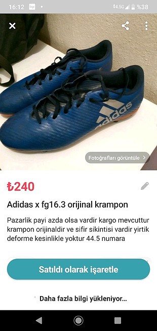 krampon satıldı 