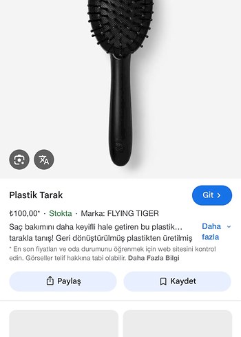 Geri Dönüşümlü Plastik Saç Tarak