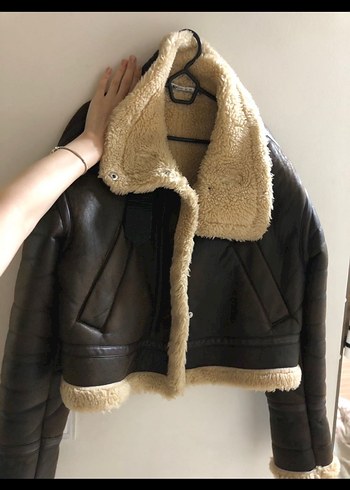 Zara kürklü ceket - Görsel 3