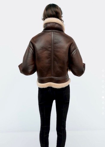 Zara kürklü ceket - Görsel 2