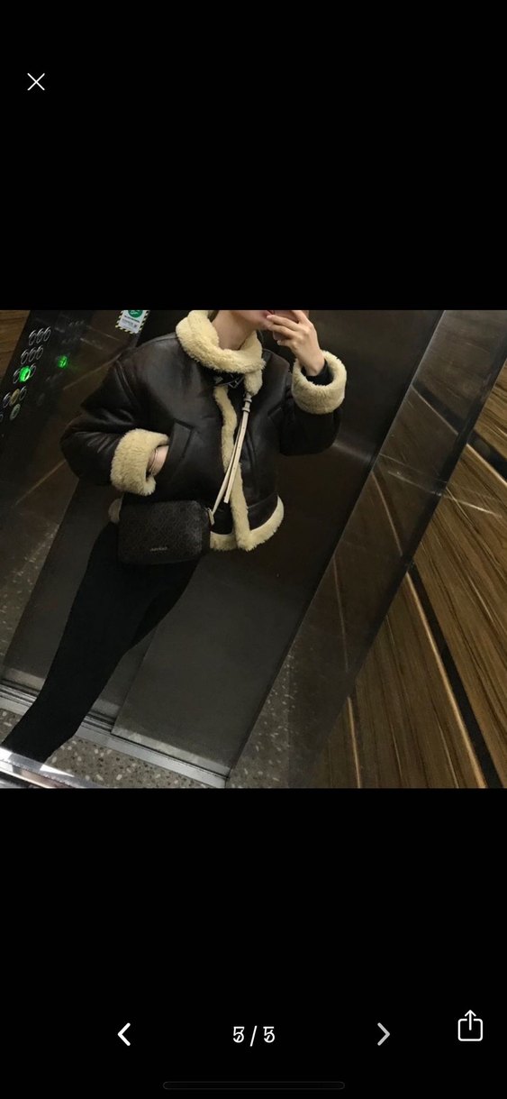 Zara kürklü ceket - Görsel 4