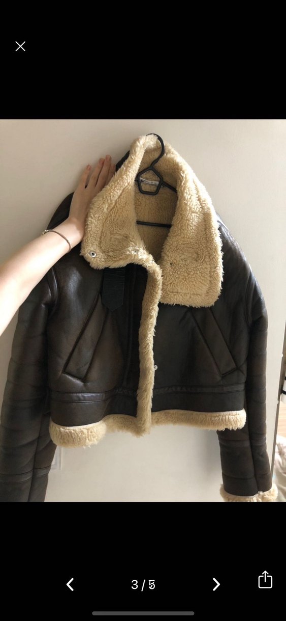 Zara kürklü ceket - Görsel 3