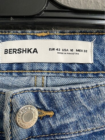 42 Beden mavi Renk Bershka normal bel wide leg pantolon