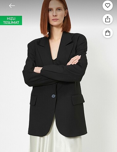 Siyah oversize ceket
