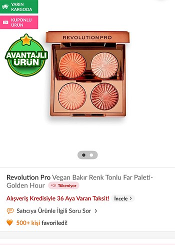 Revolution Pro Vegan Bakır Tonlu Far Paleti