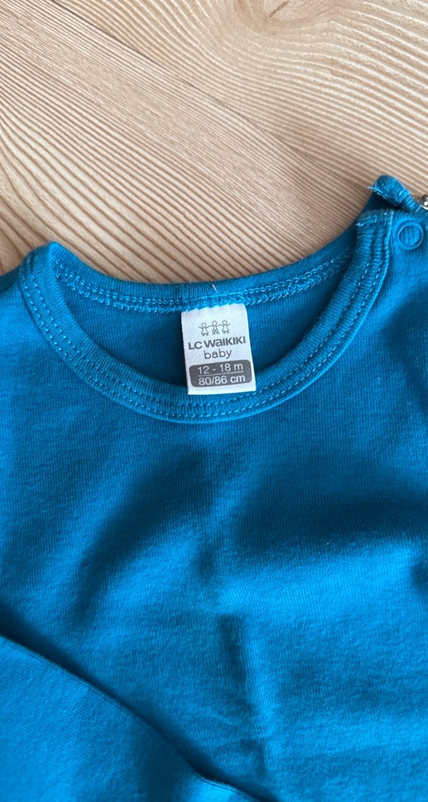 Lc waikiki Uzun Kollu Mavi Bebek Body - Görsel 2