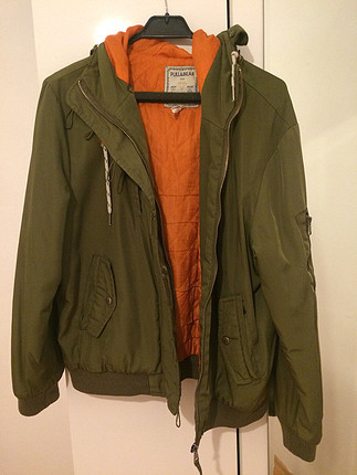 Pull and Bear yeşil cool mont unisex