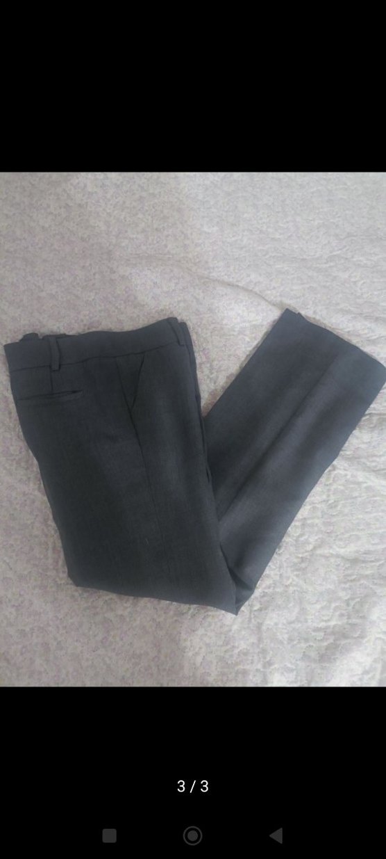 Gri Kadın Kumaş Pantolon - Görsel 3