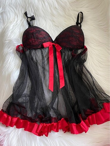 Kırmızı Siyah Lolita Gecelik