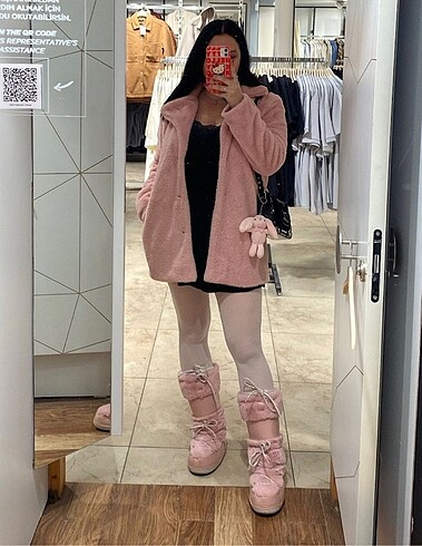 Juicy Couture Lolita Toz Pembe y2k Peluş Kaban