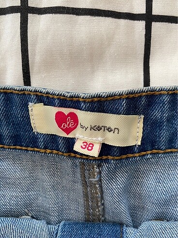 Koton Koton Vintage Mavi Kot Etek