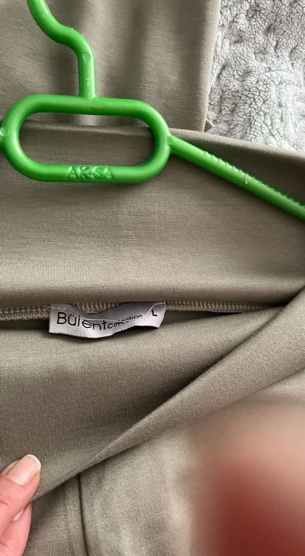 Bej Rahat Kesim Keten Midi Kadın Pantolon - Görsel 2