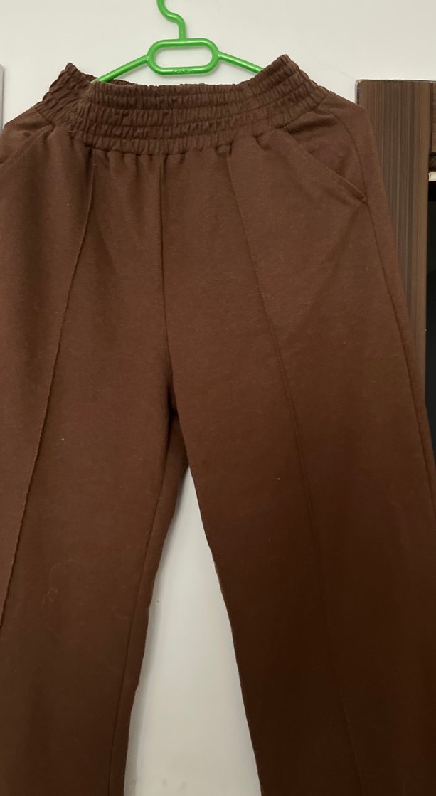 Kahverengi Midi Kadın Kumaş Pantolon - Görsel 3