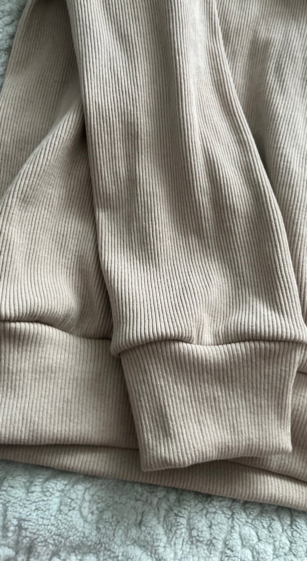 Bej Yarım Fermuarlı Kadın Sweatshirt - Görsel 5