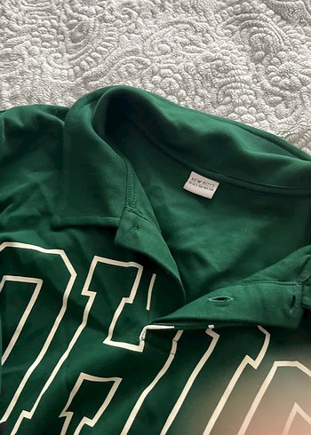 Yeşil Baskılı Fermuarlı Kadın Sweatshirt - Görsel 5