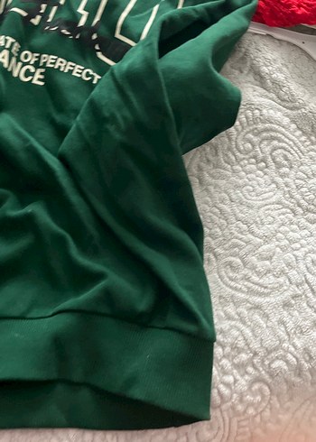 Yeşil Baskılı Fermuarlı Kadın Sweatshirt - Görsel 4