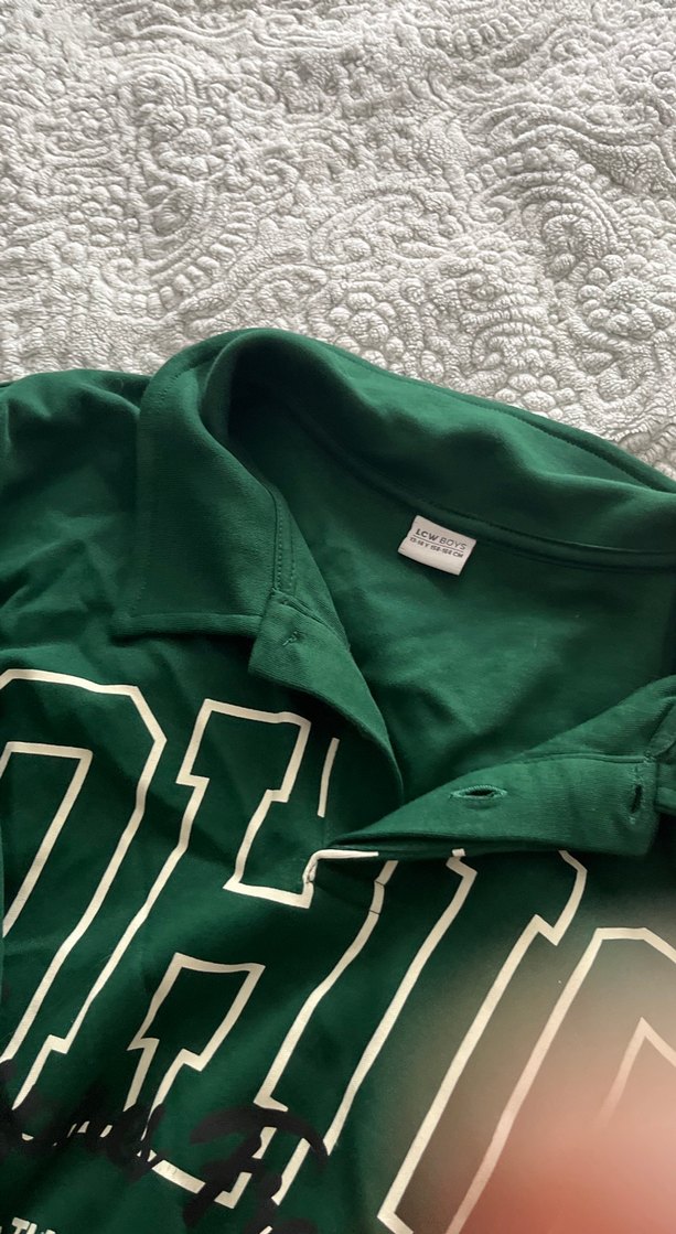 Yeşil Baskılı Fermuarlı Kadın Sweatshirt - Görsel 5