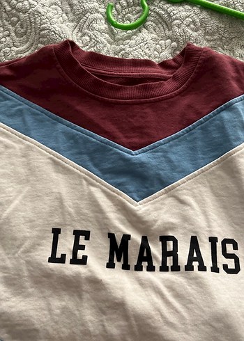 Bordo Baskılı Parisian Salaş Sweatshirt - Görsel 2