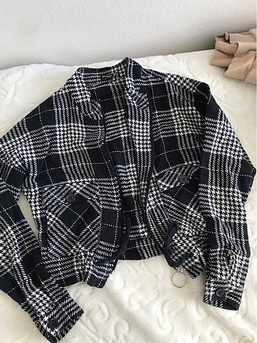 Crop ceket