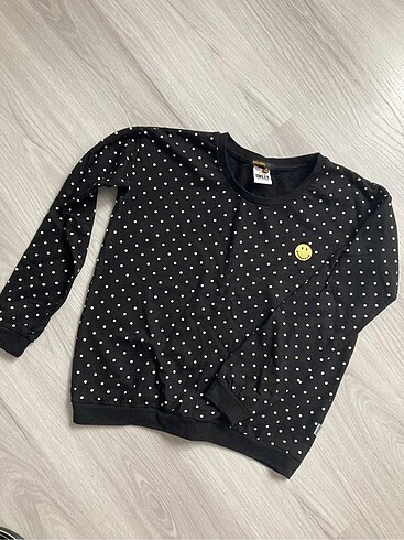 Puantiyeli sweatshirt
