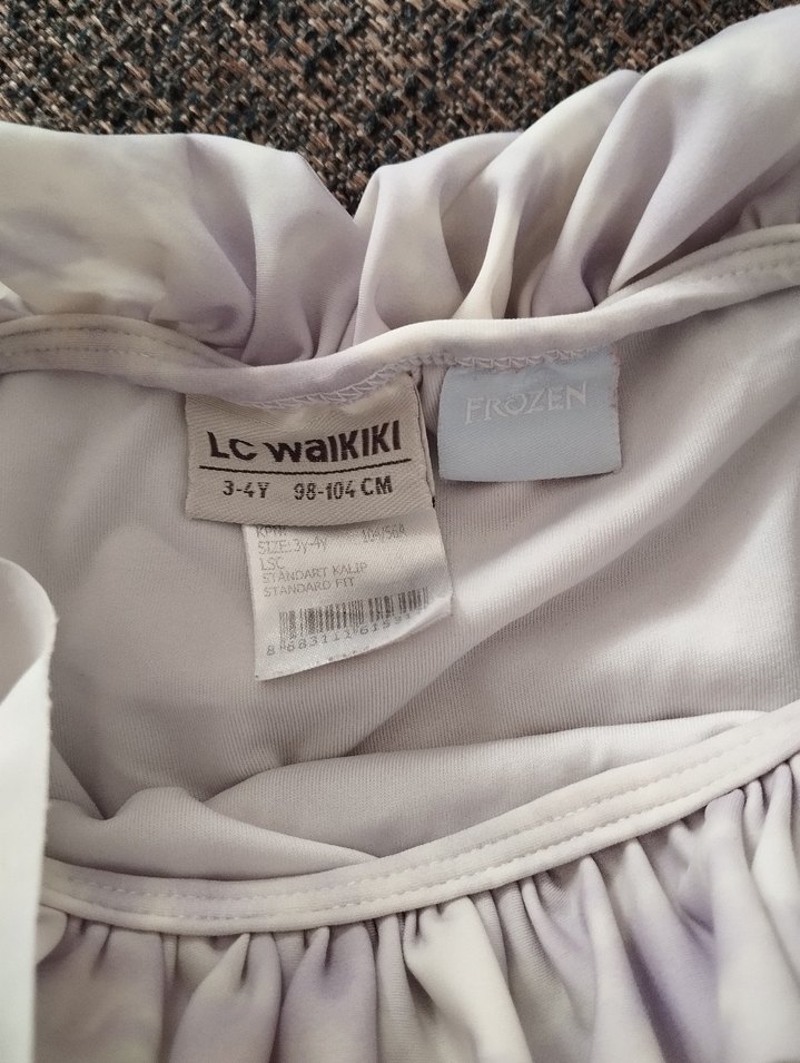 Kız Çocuk lila Baskılı Bikini - Görsel 3