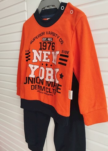 Turuncu Baskılı Bebek Takımı - Görsel 3