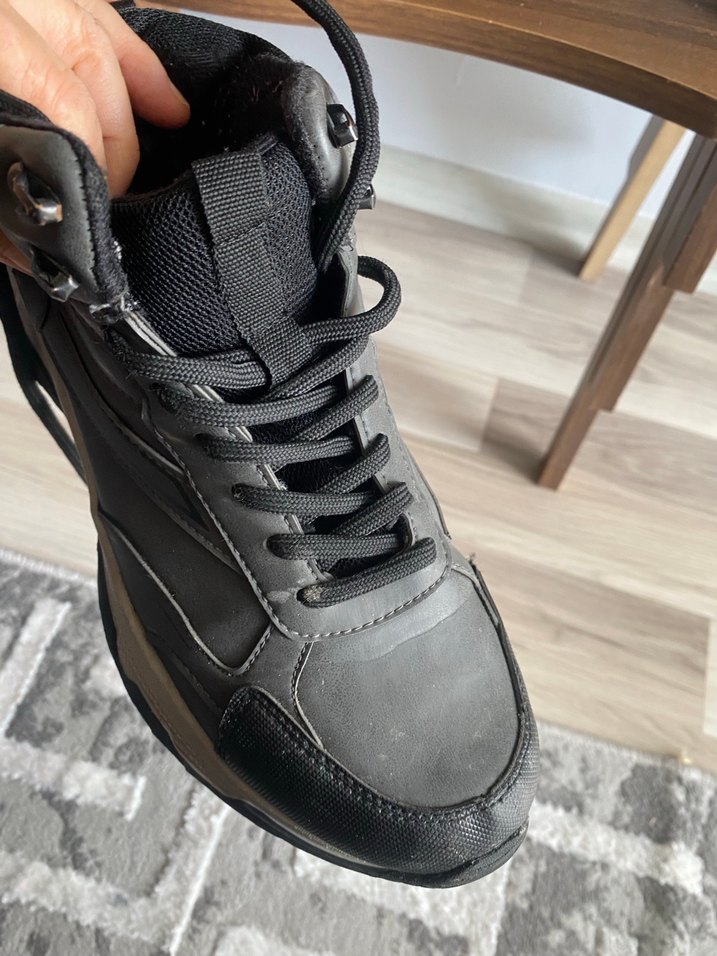 Gri Bağcıklı Erkek Outdoor Spor Ayakkabı - Görsel 3