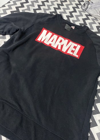 MARVEL Baskılı Siyah Erkek Sweatshirt - Görsel 3