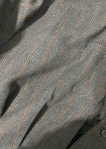 Gri Keten Uzun Kollu Düğmeli mini elbise - Görsel 4