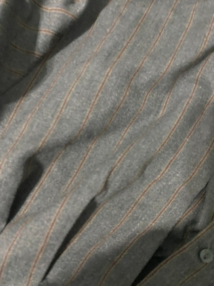 Gri Keten Uzun Kollu Düğmeli mini elbise - Görsel 4