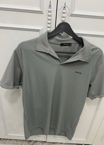 Gri Kısa Kollu Polo Tişört - Görsel 2