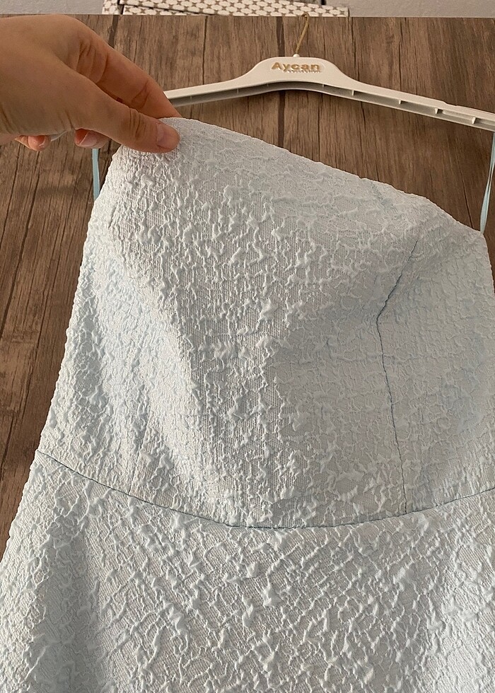 Straplez elbise - Görsel 3