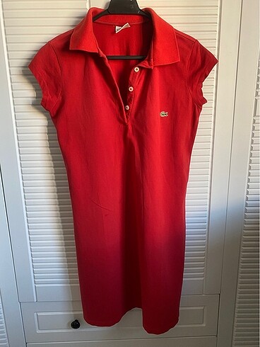 LACOSTE ELBİSE KIRMIZI