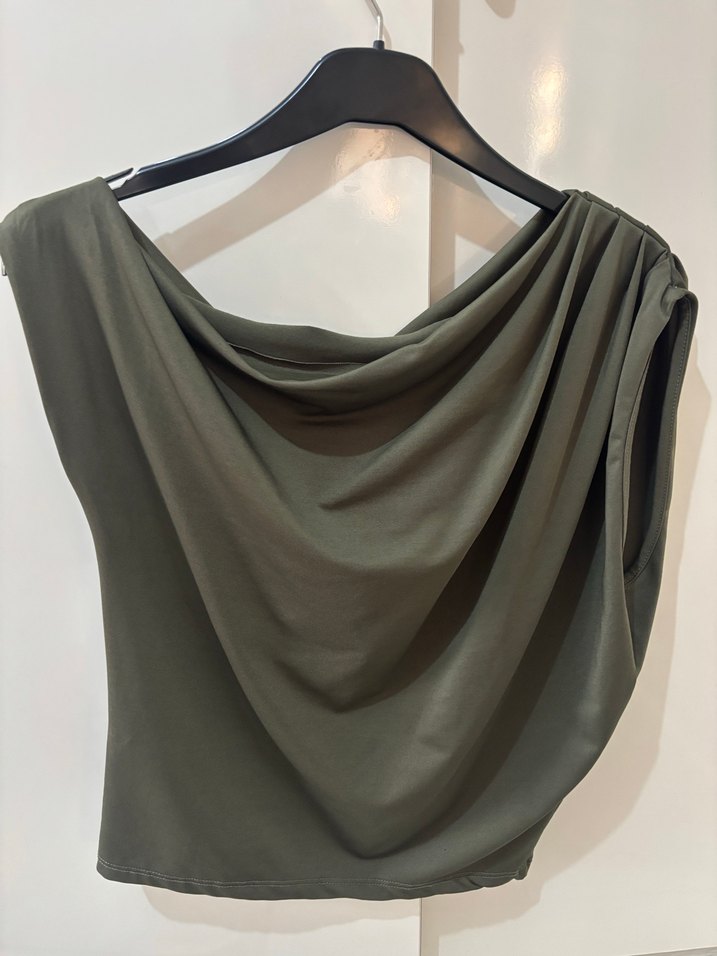 Kadın Salaş Haki Bluz - Görsel 3