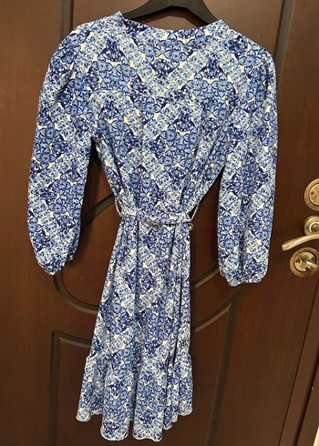 Mavi Mini Elbise - Görsel 2