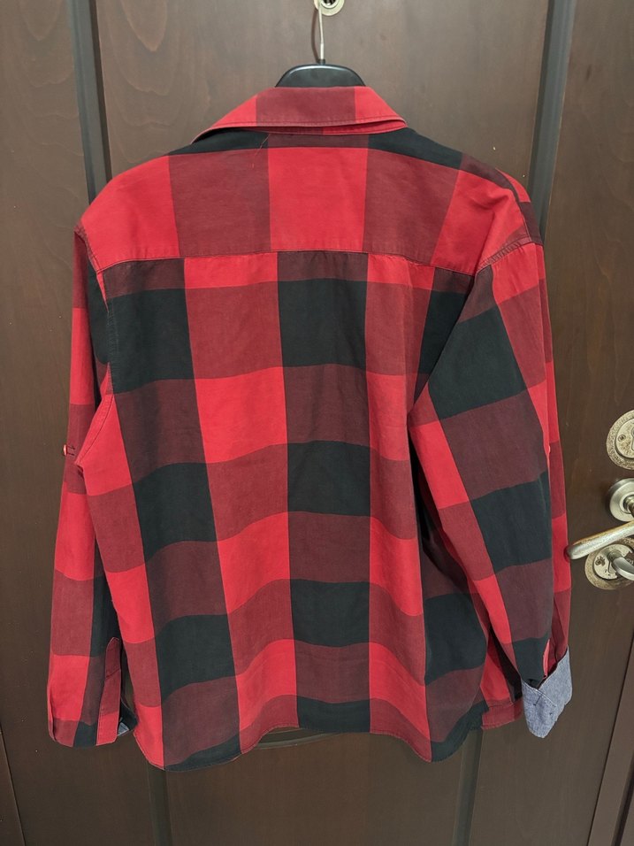 Kırmızı Ekose Uzun Kollu Gömlek - Görsel 2
